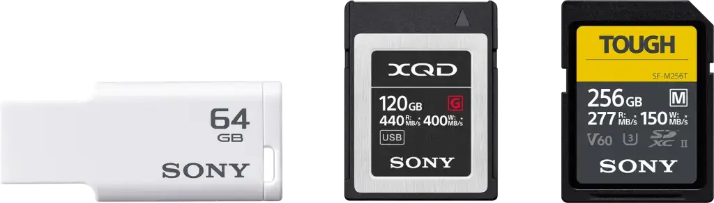 Sony USB Sticks, Sony Memory Karten und Sony SD Karten reparieren